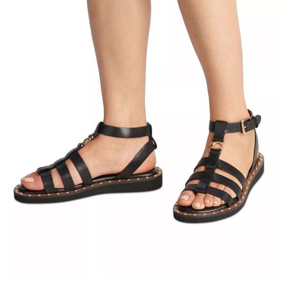 Coach Giselle Studded Gladiator Fisherman Sandals - Picture 4 of 10
